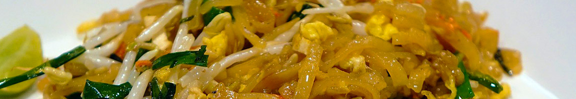 Eating Thai at Red Curry Thai Cuisine restaurant in Dallas, TX.